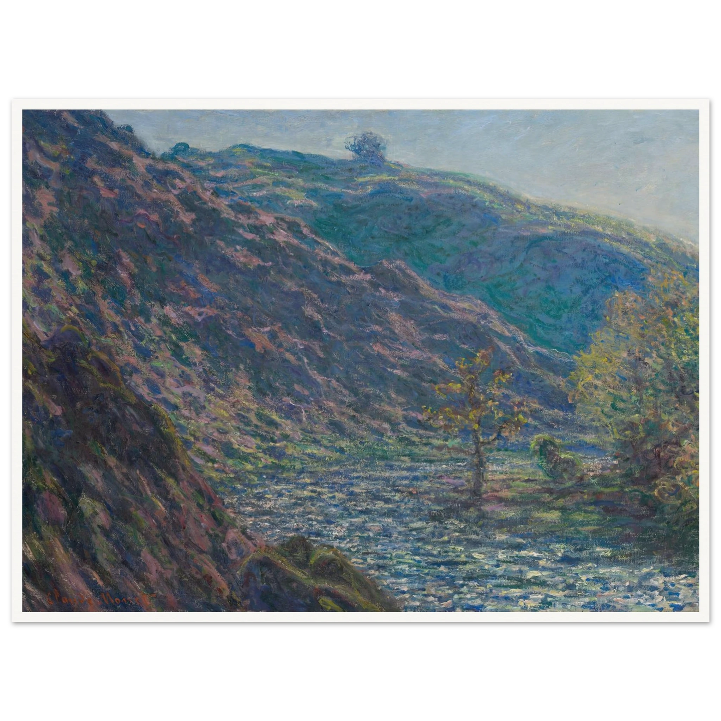 The Petite Creuse River (1889) Art Print | Claude Monet - Framed Poster - 30x40 cm / 12x16″ - Black frame