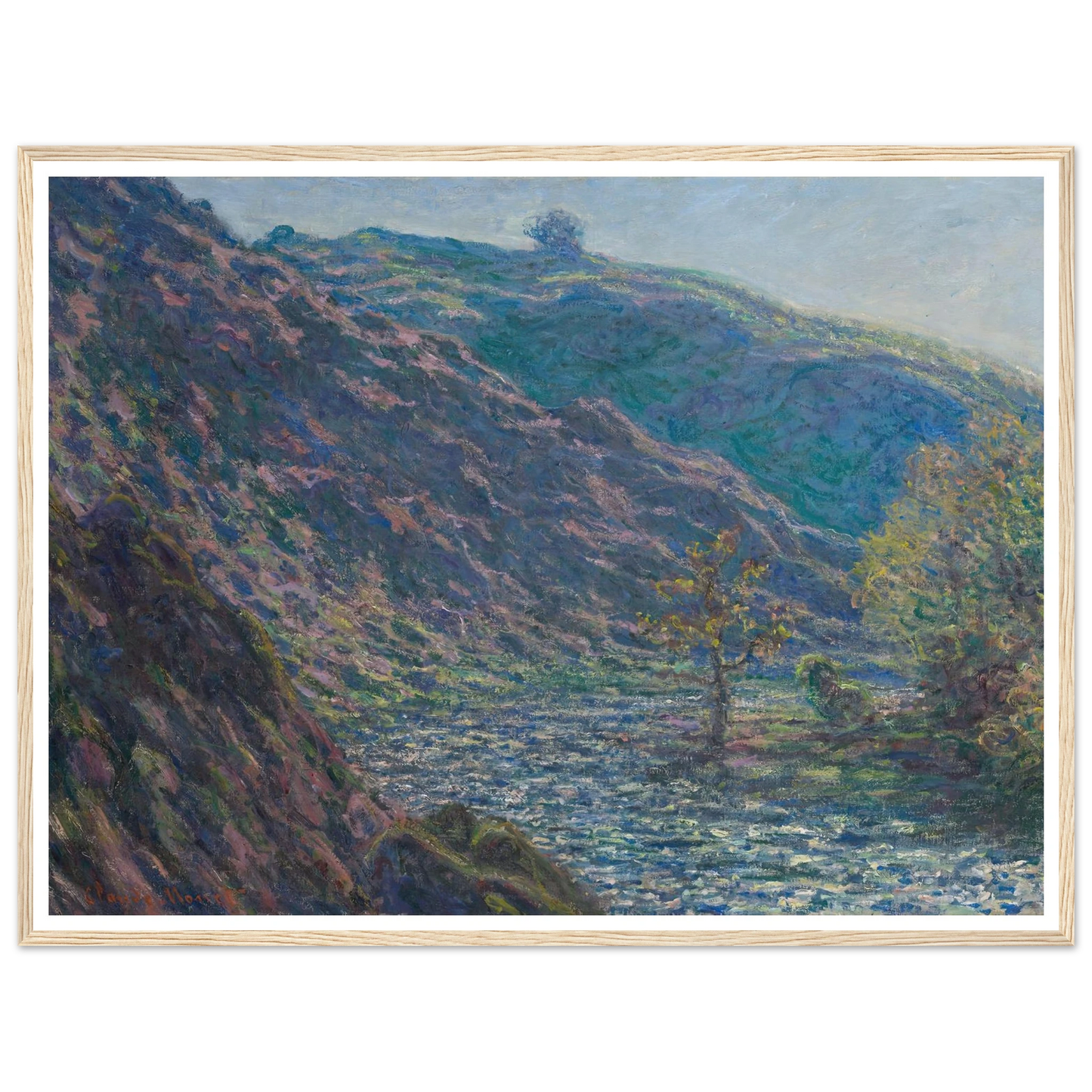 The Petite Creuse River (1889) Art Print | Claude Monet - Framed Poster - 30x40 cm / 12x16″ - Black frame