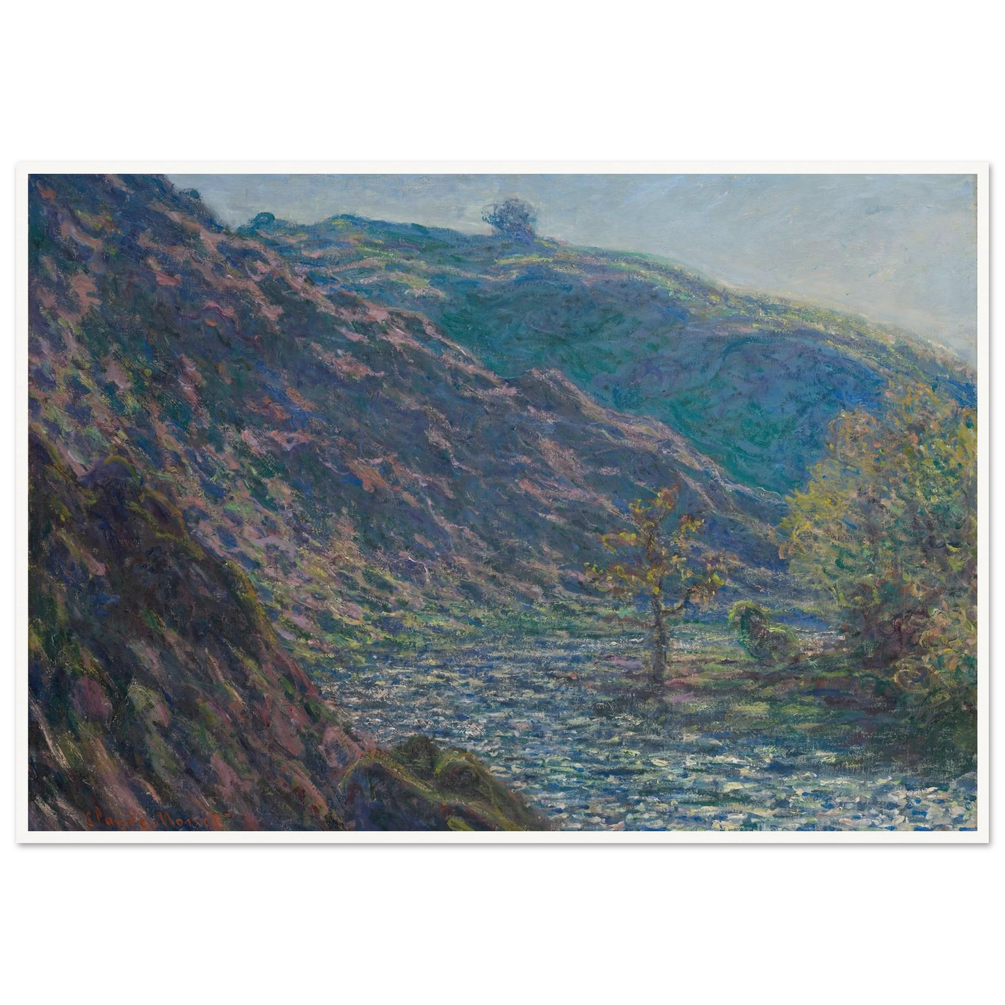 The Petite Creuse River (1889) Art Print | Claude Monet - Framed Poster - 30x40 cm / 12x16″ - Black frame