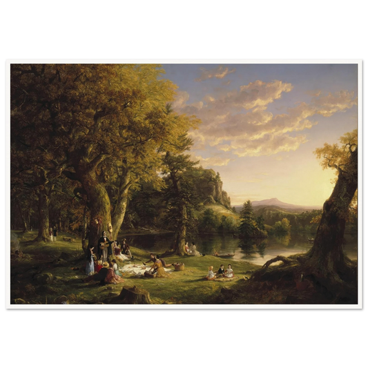 The Pic-Nic Art Print | Thomas Cole - Framed Poster - 30x40 cm / 12x16″ - Black frame
