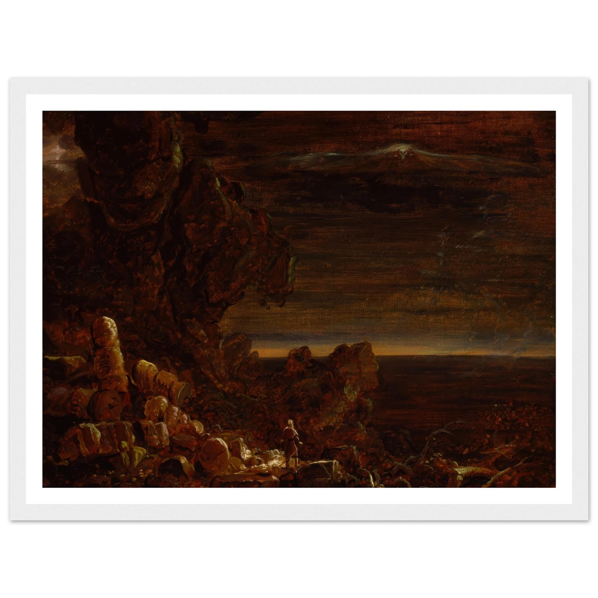 The Pilgrim of the World at the End of His Journey (ca. 1847) Art Print | Thomas Cole - Framed Poster - 30x40 cm / 12x16″ - Black frame