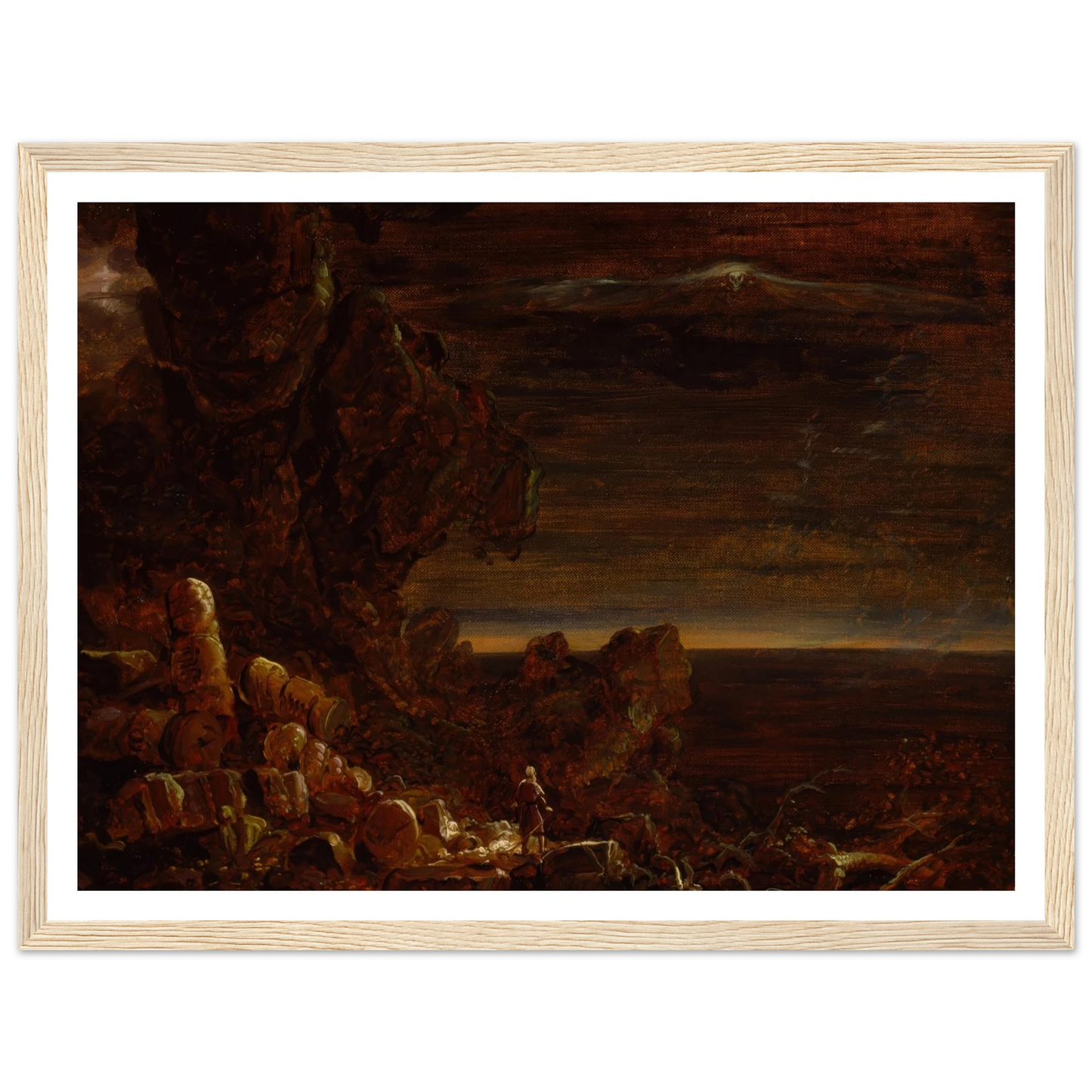 The Pilgrim of the World at the End of His Journey (ca. 1847) Art Print | Thomas Cole - Framed Poster - 30x40 cm / 12x16″ - Black frame