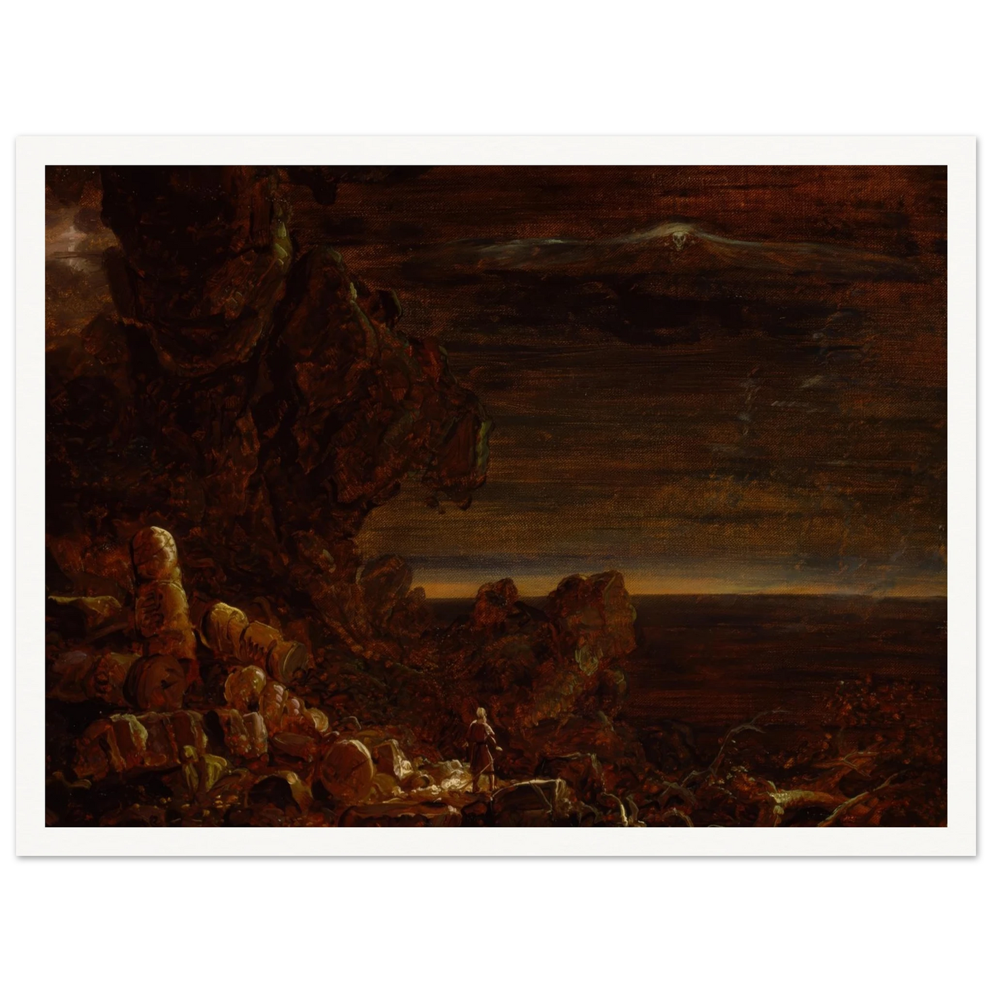 The Pilgrim of the World at the End of His Journey (ca. 1847) Art Print | Thomas Cole - Framed Poster - 30x40 cm / 12x16″ - Black frame