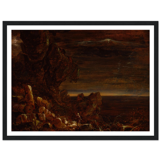 The Pilgrim of the World at the End of His Journey (ca. 1847) Art Print | Thomas Cole - Framed Poster - 30x40 cm / 12x16″ - Black frame