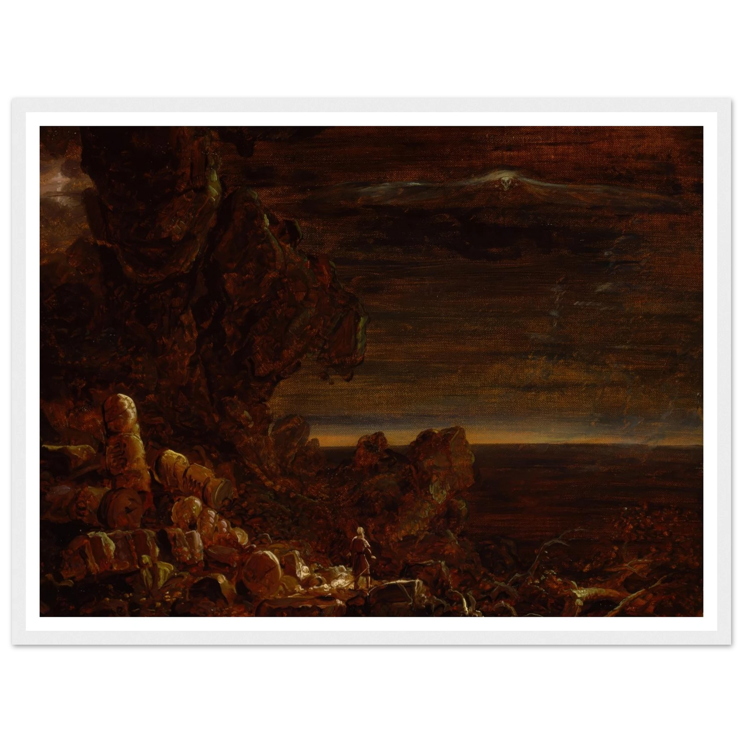 The Pilgrim of the World at the End of His Journey (ca. 1847) Art Print | Thomas Cole - Framed Poster - 30x40 cm / 12x16″ - Black frame