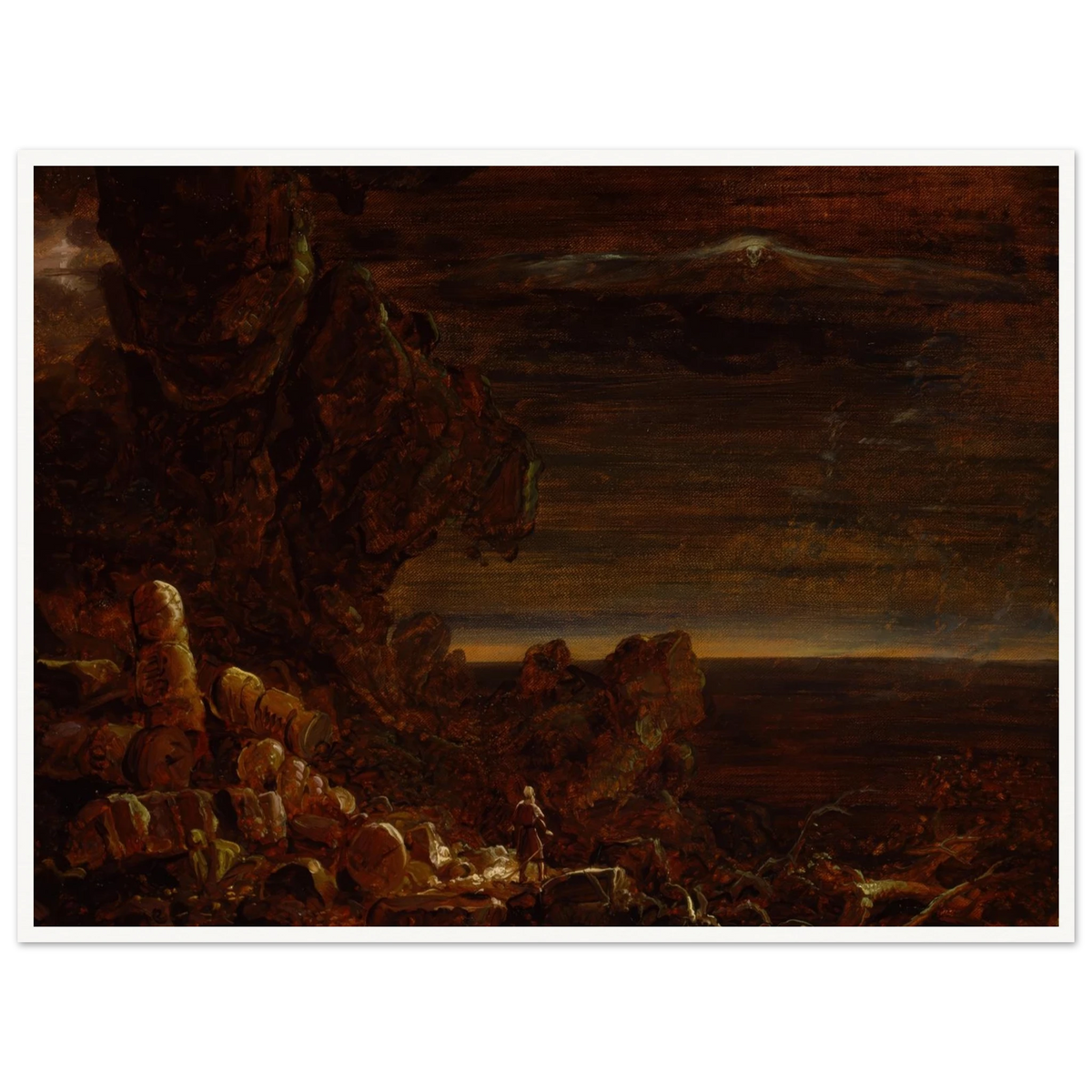 The Pilgrim of the World at the End of His Journey (ca. 1847) Art Print | Thomas Cole - Framed Poster - 30x40 cm / 12x16″ - Black frame