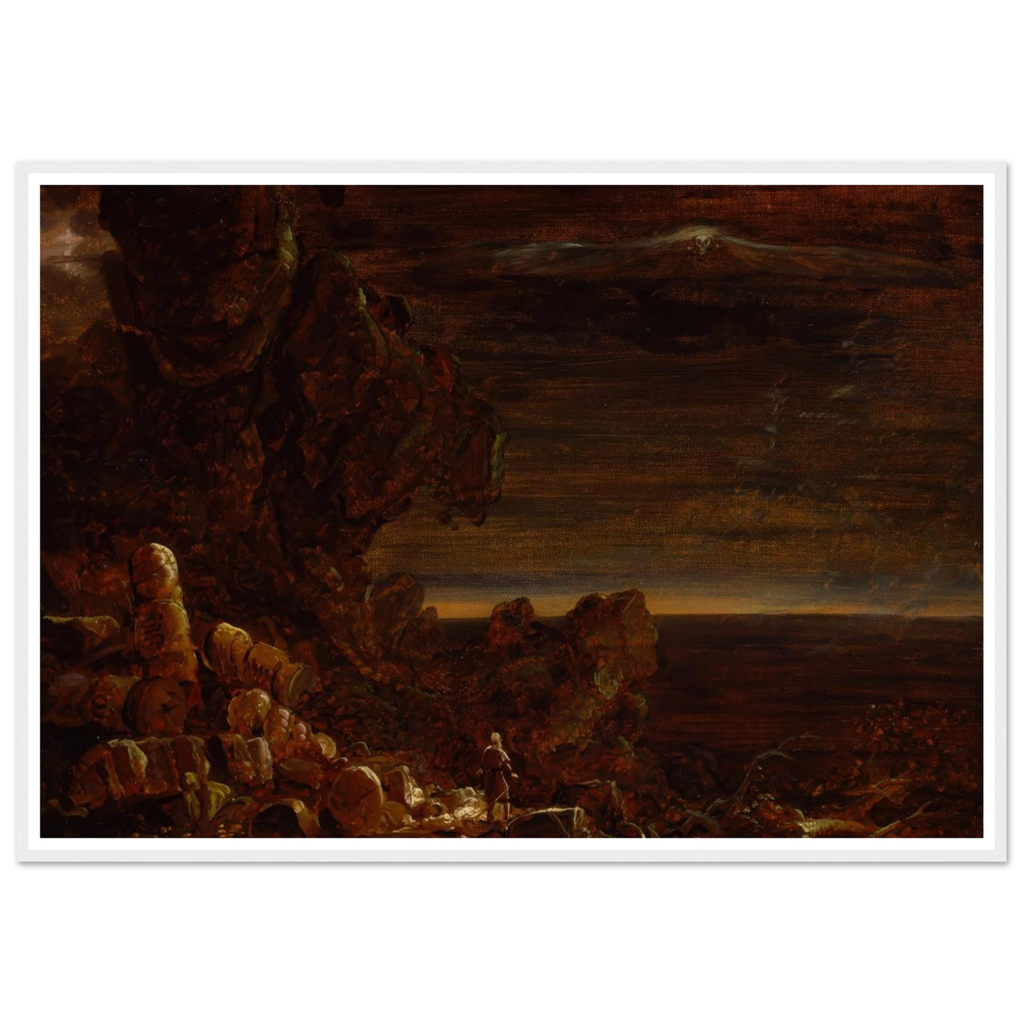 The Pilgrim of the World at the End of His Journey (ca. 1847) Art Print | Thomas Cole - Framed Poster - 30x40 cm / 12x16″ - Black frame