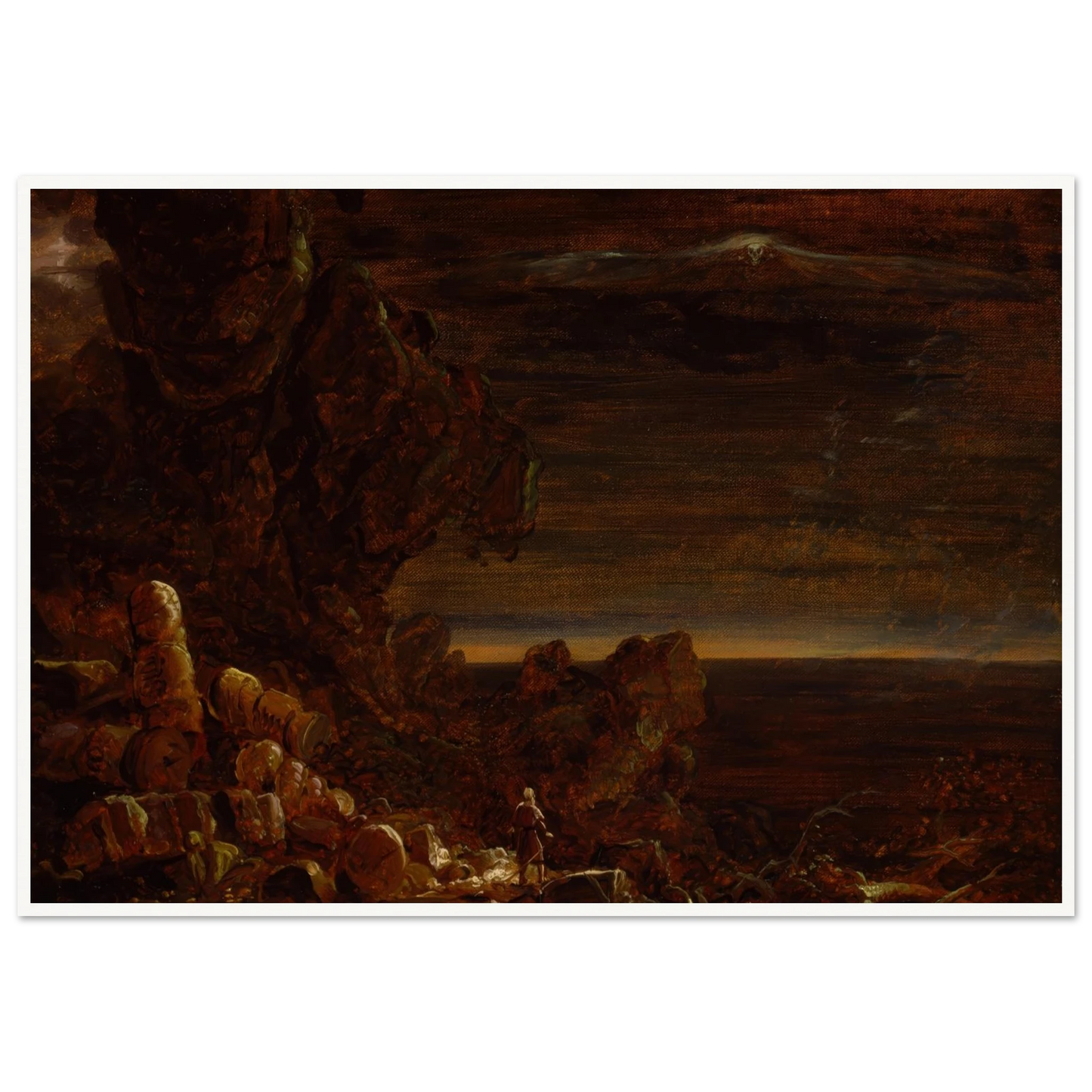 The Pilgrim of the World at the End of His Journey (ca. 1847) Art Print | Thomas Cole - Framed Poster - 30x40 cm / 12x16″ - Black frame