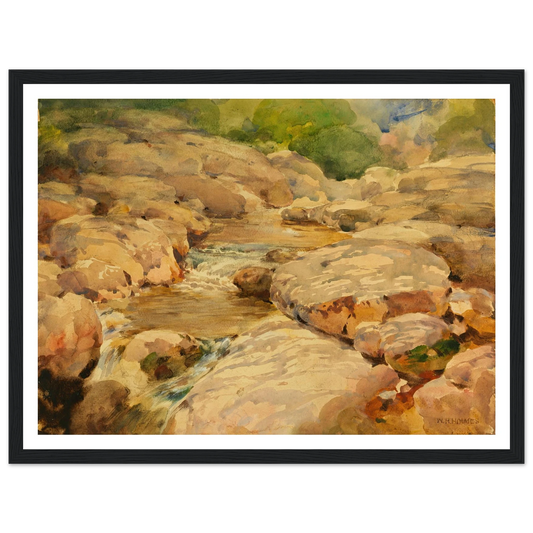 The Placid Potomac Art Print | William Henry Holmes - Framed Poster - 30x40 cm / 12x16″ - Black frame