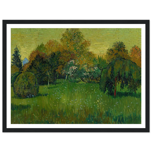 The Poet’s Garden (1888) Art Print | Vincent van Gogh - Framed Poster - 30x40 cm / 12x16″ - Black frame