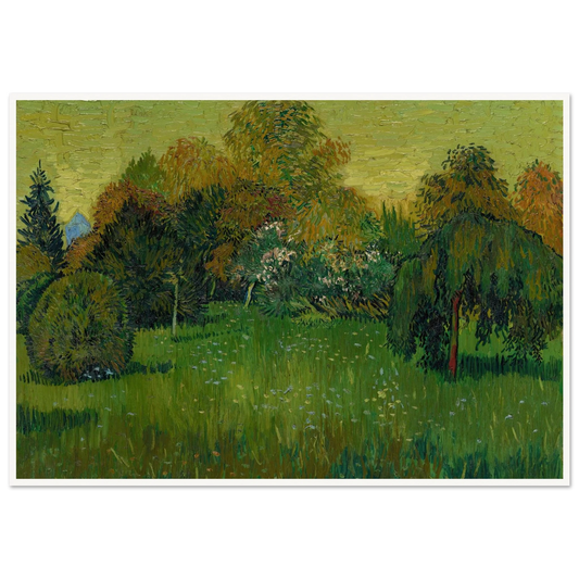 The Poet’s Garden (1888) Art Print | Vincent van Gogh - Framed Poster - 30x40 cm / 12x16″ - Black frame