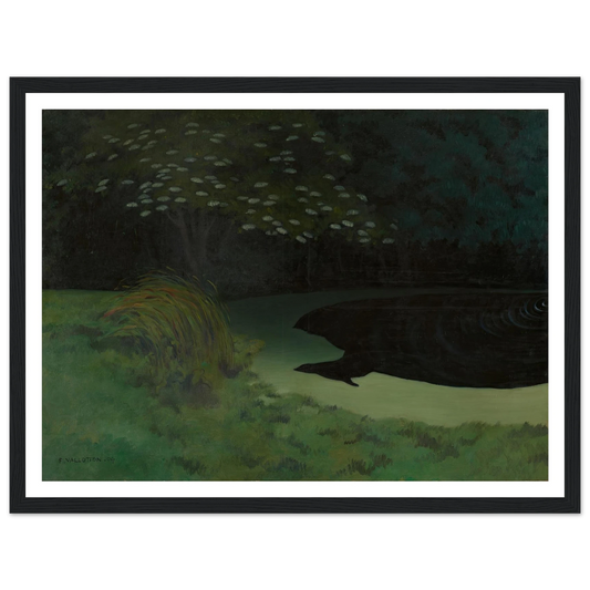 The Pond (Honfleur) (1909) Art Print | Felix Vallotton - Framed Poster - 30x40 cm / 12x16″ - Black frame