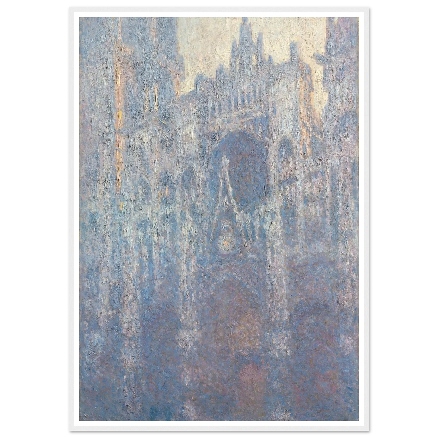 The Portal of Rouen Cathedral in Morning Light (1894) Art Print | Claude Monet - Framed Poster - 30x40 cm / 12x16″ - Black frame
