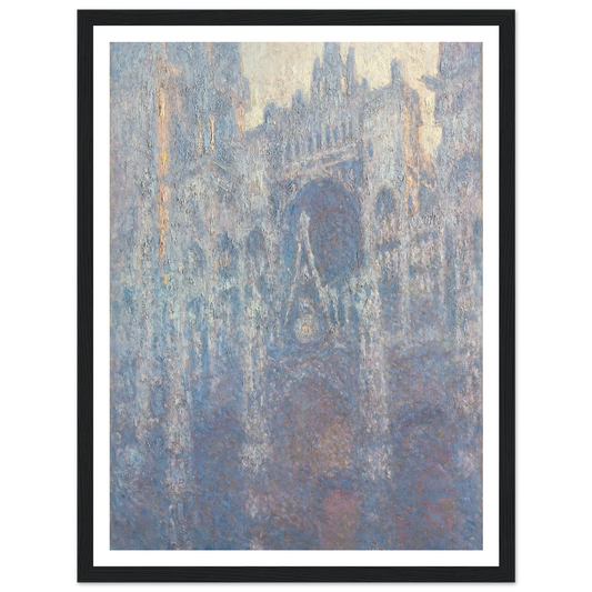 The Portal of Rouen Cathedral in Morning Light (1894) Art Print | Claude Monet - Framed Poster - 30x40 cm / 12x16″ - Black frame