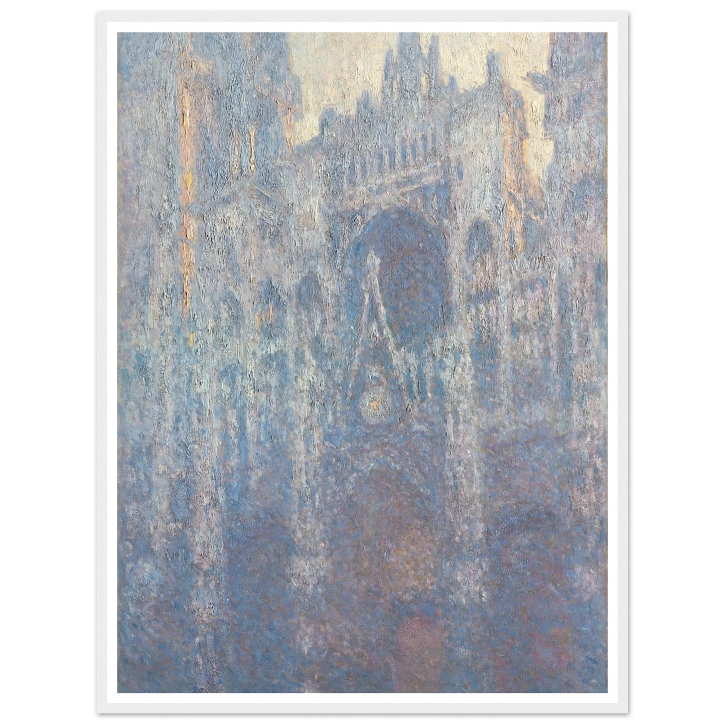 The Portal of Rouen Cathedral in Morning Light (1894) Art Print | Claude Monet - Framed Poster - 30x40 cm / 12x16″ - Black frame