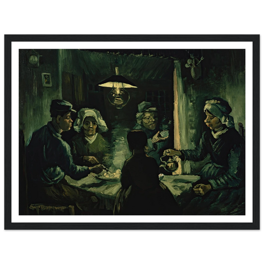 The Potato Eaters (1885) Art Print | Vincent van Gogh - Framed Poster - 30x40 cm / 12x16″ - Black frame