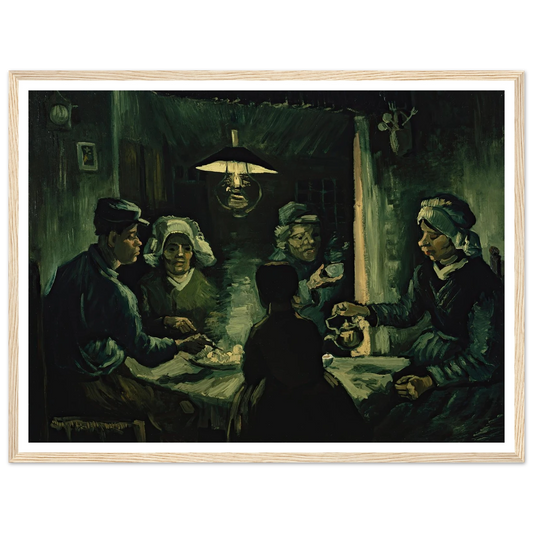 The Potato Eaters (1885) Art Print | Vincent van Gogh - Framed Poster - 30x40 cm / 12x16″ - Black frame
