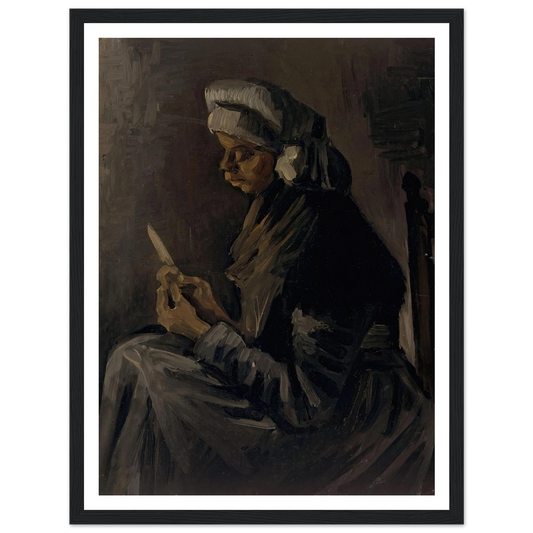 The Potato Peeler (1885) Art Print | Vincent van Gogh - Framed Poster - 30x40 cm / 12x16″ - Black frame