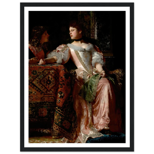 The Proposal (1891) Art Print | Wladyslaw Czachorski - Framed Poster - 30x40 cm / 12x16″ - Black frame