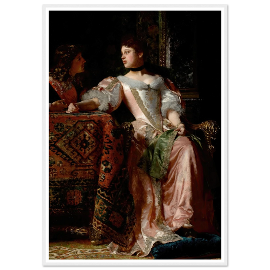 The Proposal (1891) Art Print | Wladyslaw Czachorski - Framed Poster - 30x40 cm / 12x16″ - Black frame