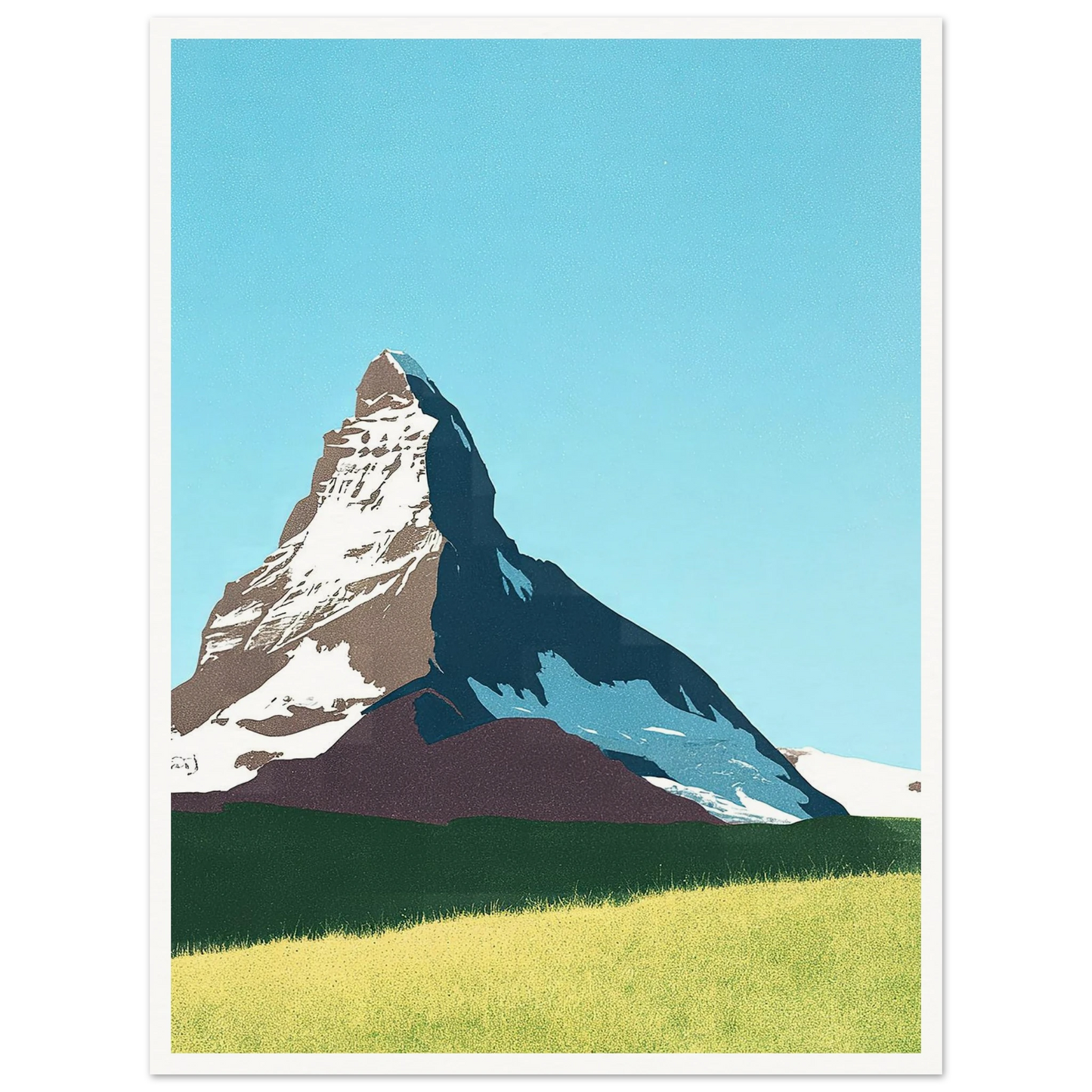 The Pyramid of Zermatt - Framed Poster - 30x40 cm / 12x16″ - Black frame