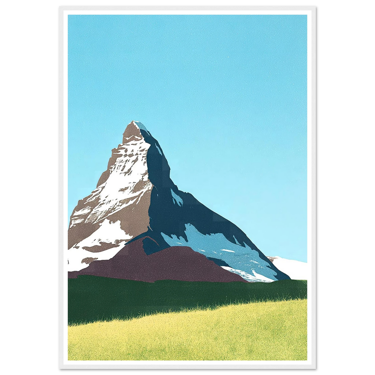 The Pyramid of Zermatt - Framed Poster - 30x40 cm / 12x16″ - Black frame