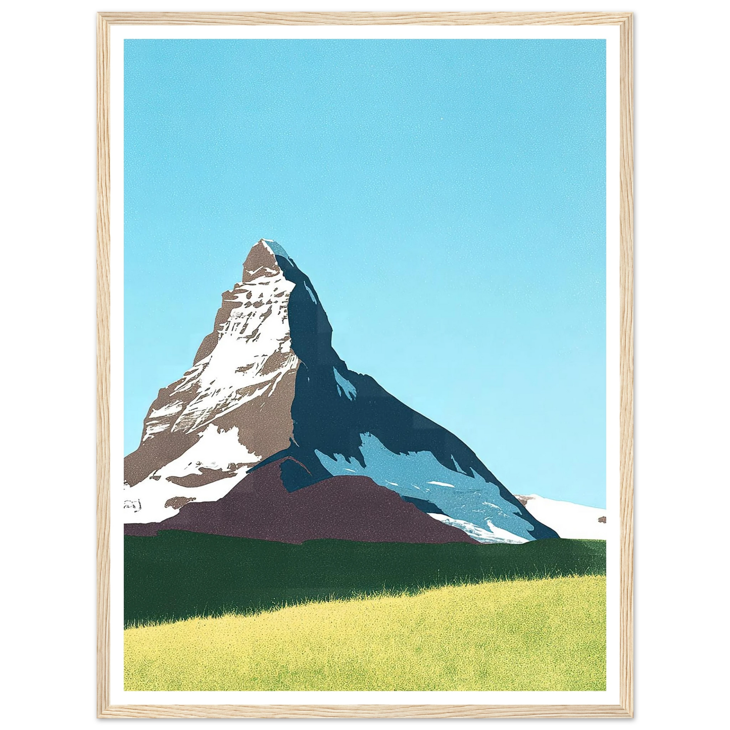 The Pyramid of Zermatt - Framed Poster - 30x40 cm / 12x16″ - Black frame