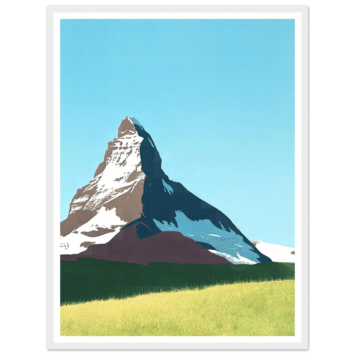 The Pyramid of Zermatt - Framed Poster - 30x40 cm / 12x16″ - Black frame