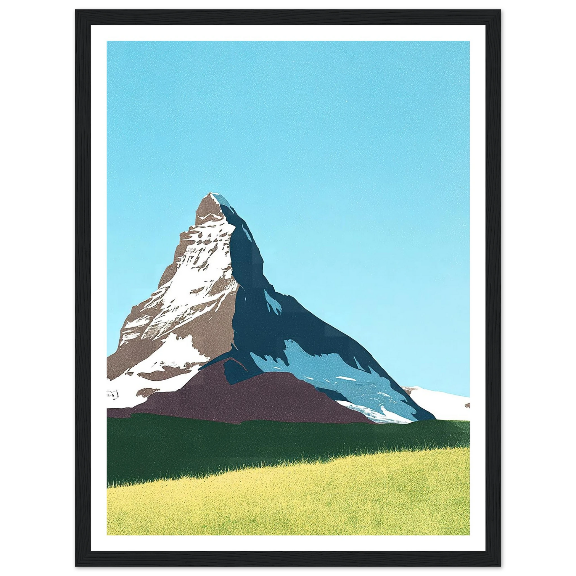 The Pyramid of Zermatt - Framed Poster - 30x40 cm / 12x16″ - Black frame