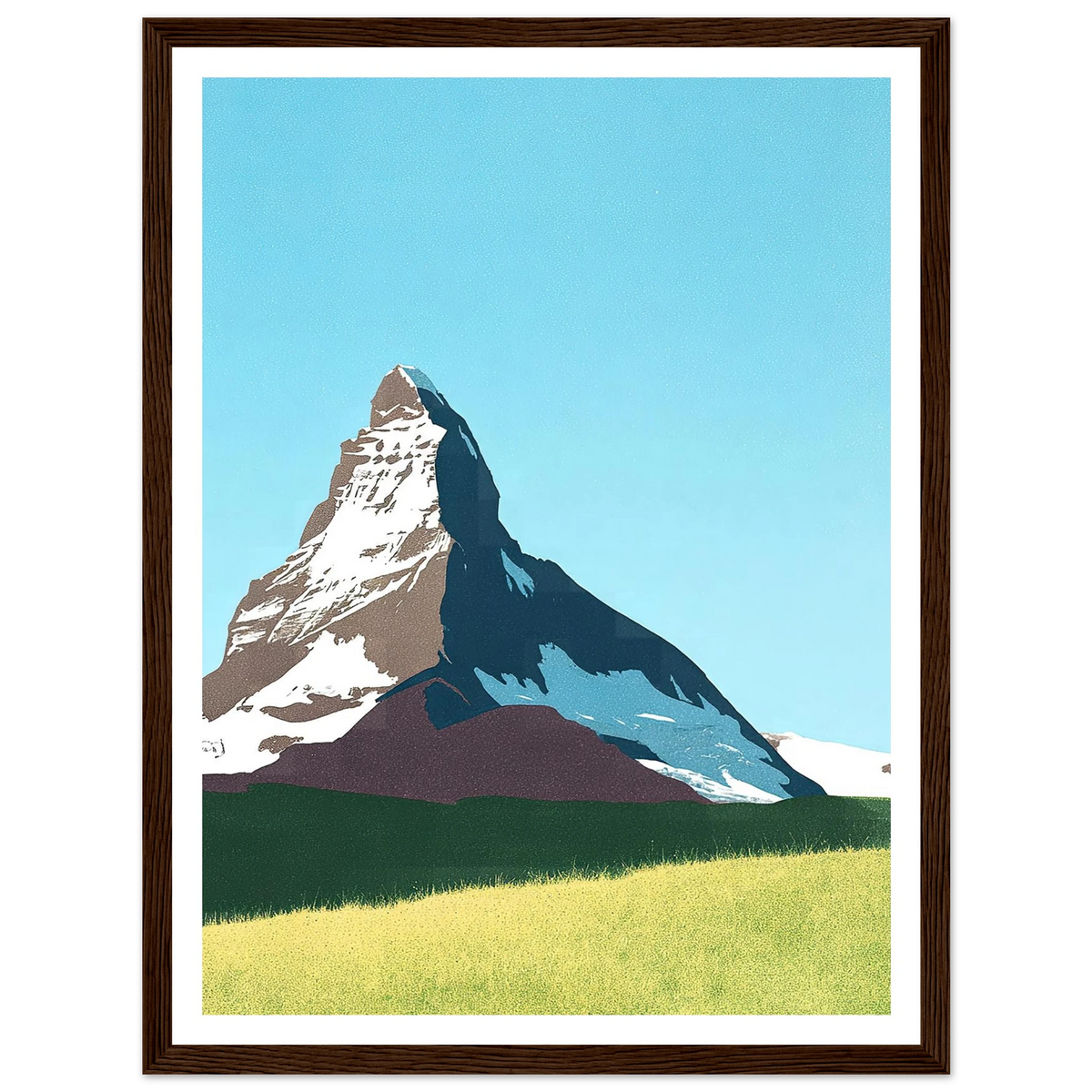 The Pyramid of Zermatt - Framed Poster - 30x40 cm / 12x16″ - Black frame