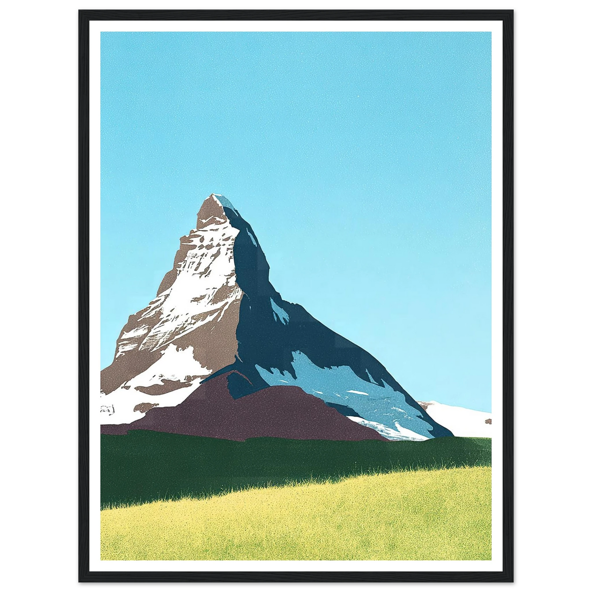 The Pyramid of Zermatt - Framed Poster - 30x40 cm / 12x16″ - Black frame
