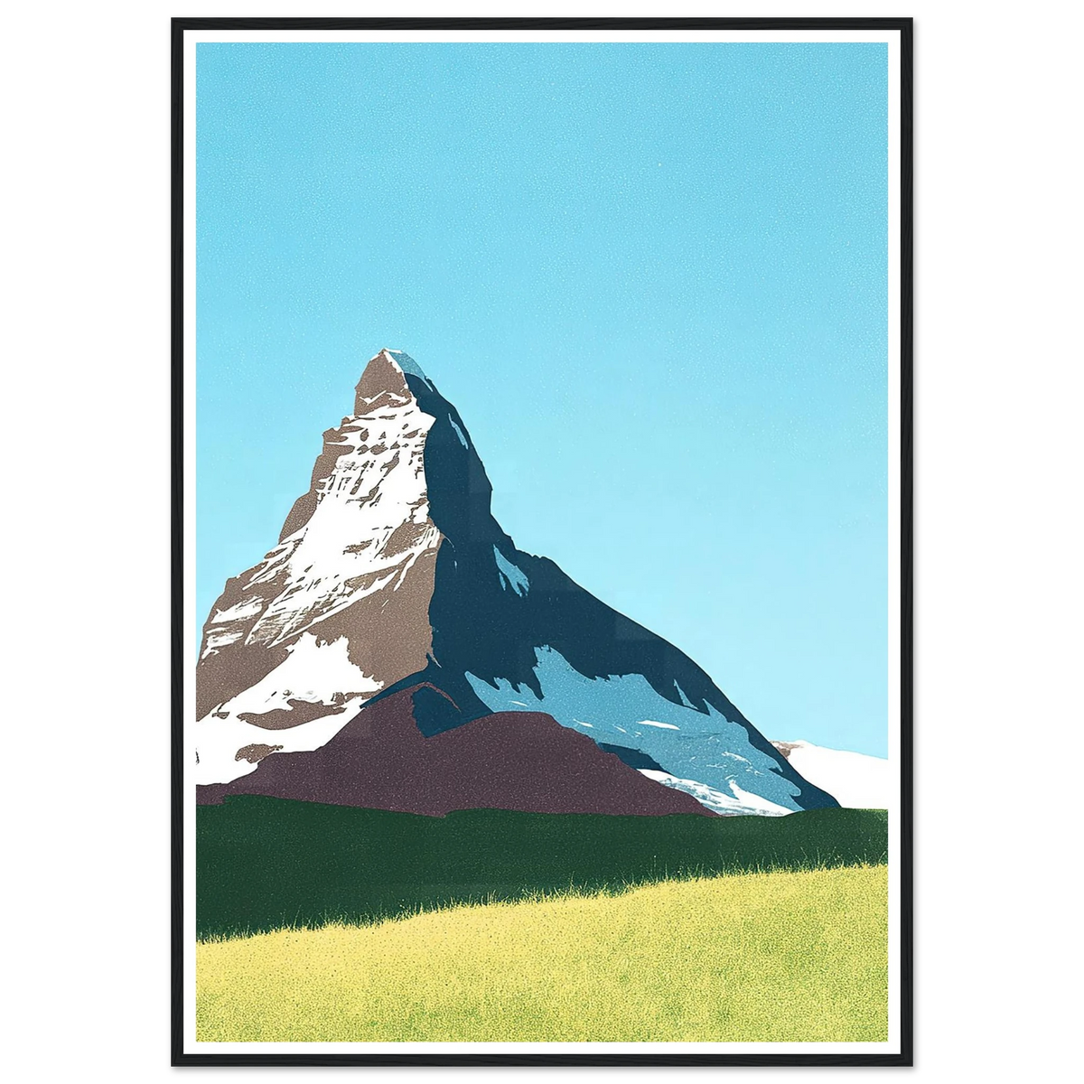 The Pyramid of Zermatt - Framed Poster - 30x40 cm / 12x16″ - Black frame
