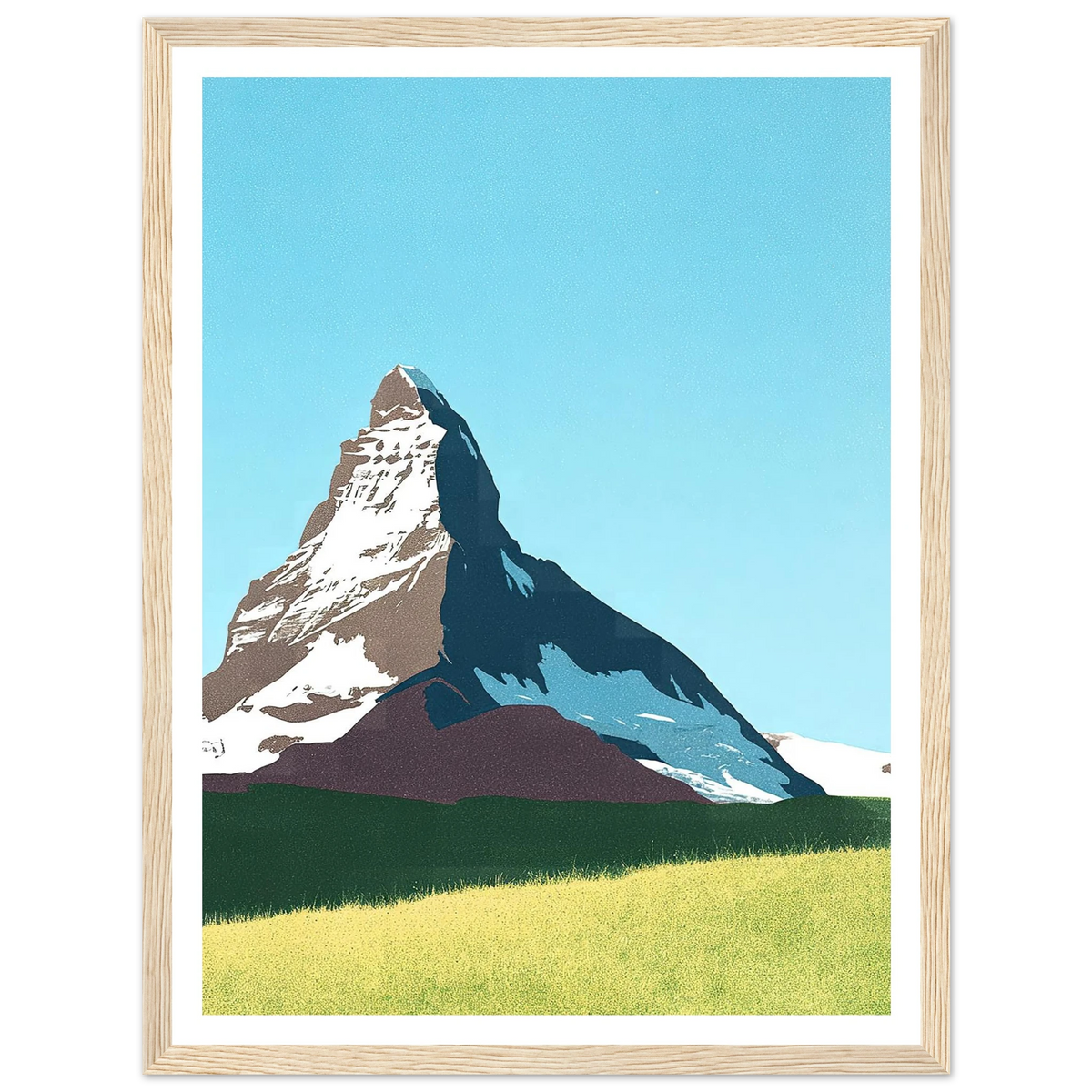 The Pyramid of Zermatt - Framed Poster - 30x40 cm / 12x16″ - Black frame