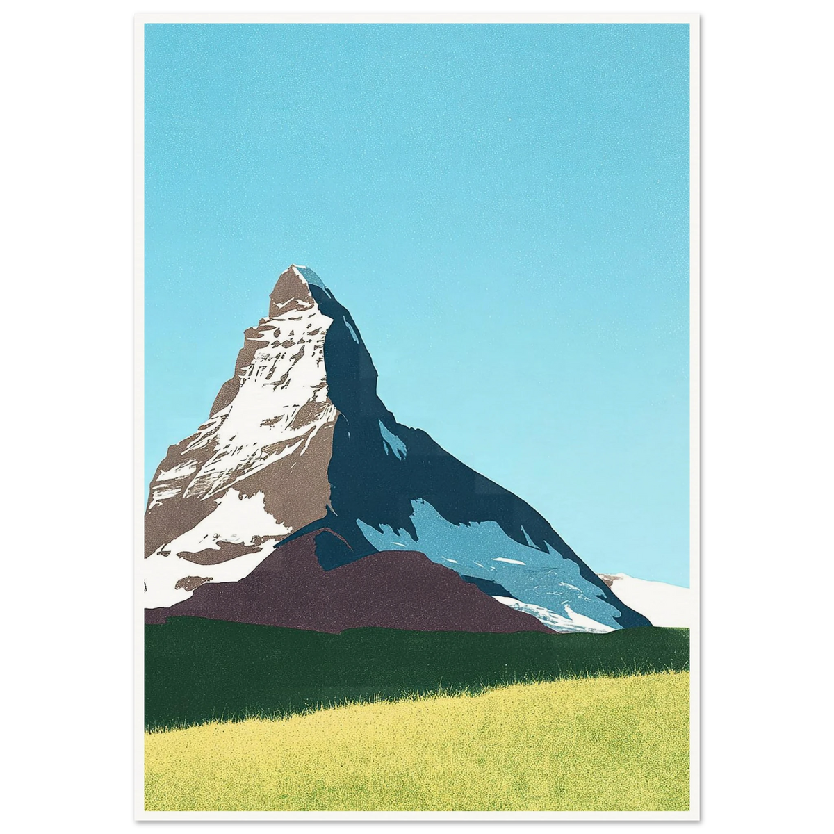 The Pyramid of Zermatt - Framed Poster - 30x40 cm / 12x16″ - Black frame