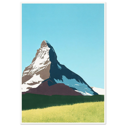 The Pyramid of Zermatt - Framed Poster - 30x40 cm / 12x16″ - Black frame