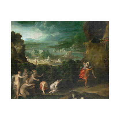 The rape of Proserpina (Persephone). Hades carries off Persephone, daughter of Zeus and Demeter Puzzle | Niccolò dell'Abbate - - 252 pcs (Horizontal) - 