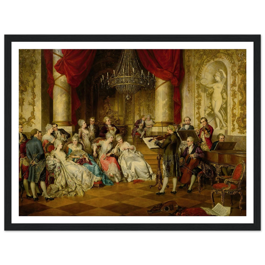 The Recital Art Print | Carl Schweninger Jr - Framed Poster - 30x40 cm / 12x16″ - Black frame