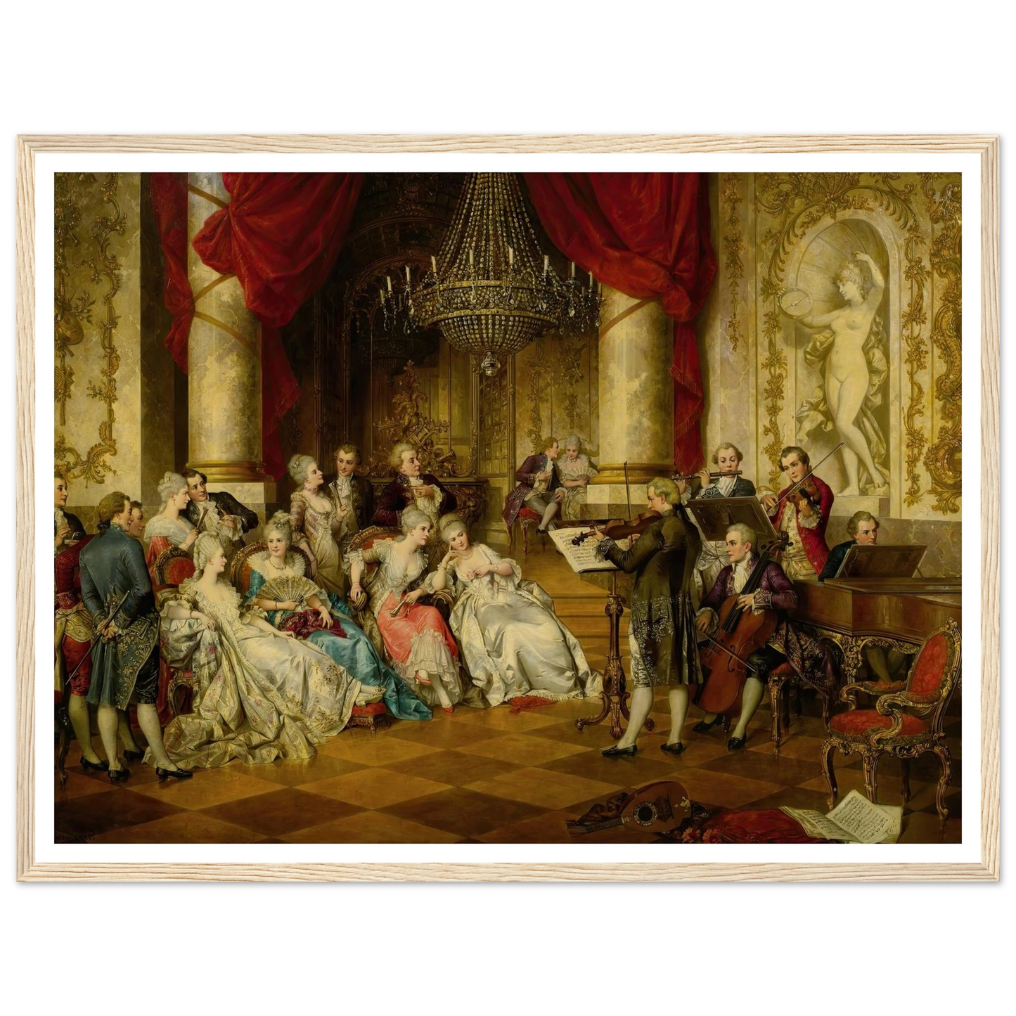 The Recital Art Print | Carl Schweninger Jr - Framed Poster - 30x40 cm / 12x16″ - Black frame