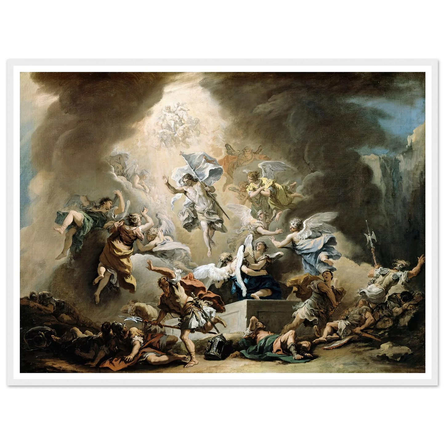 The Resurrection (circa 1715) Art Print | Sebastiano Ricci - Framed Poster - 30x40 cm / 12x16″ - Black frame