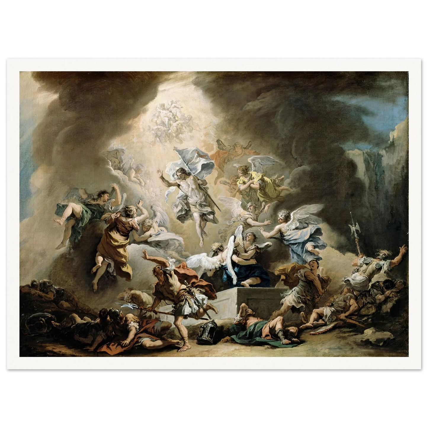 The Resurrection (circa 1715) Art Print | Sebastiano Ricci - Framed Poster - 30x40 cm / 12x16″ - Black frame