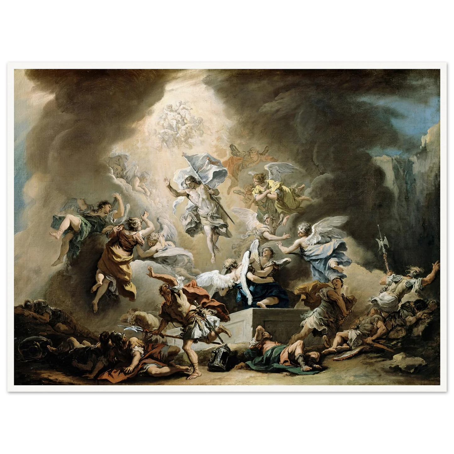 The Resurrection (circa 1715) Art Print | Sebastiano Ricci - Framed Poster - 30x40 cm / 12x16″ - Black frame