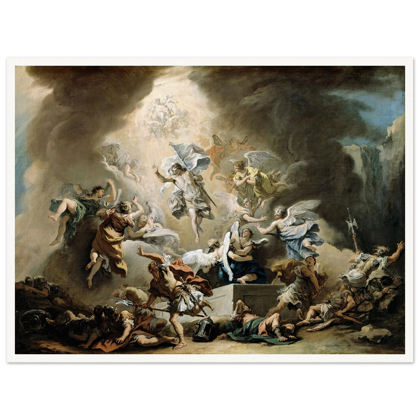 The Resurrection (circa 1715) Art Print | Sebastiano Ricci - Framed Poster - 30x40 cm / 12x16″ - Black frame