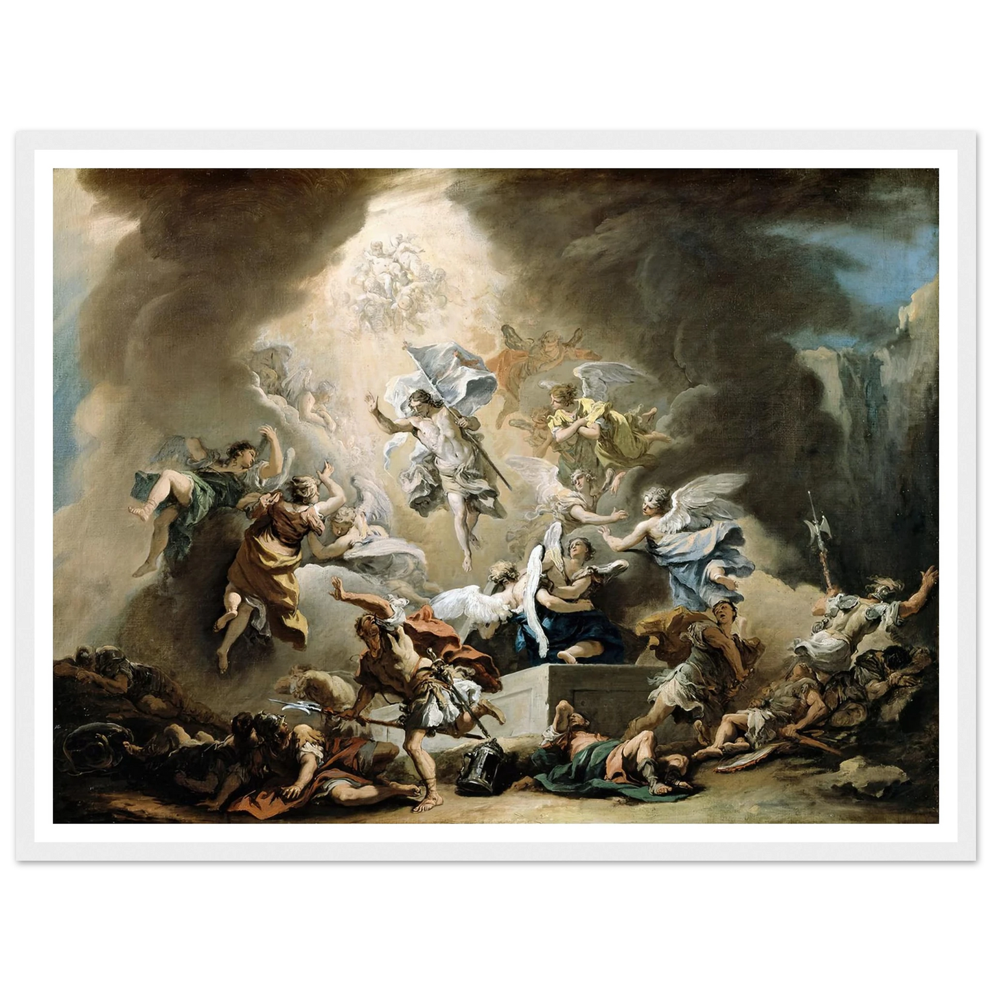 The Resurrection (circa 1715) Art Print | Sebastiano Ricci - Framed Poster - 30x40 cm / 12x16″ - Black frame
