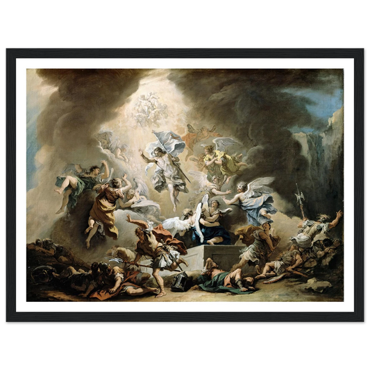 The Resurrection (circa 1715) Art Print | Sebastiano Ricci - Framed Poster - 30x40 cm / 12x16″ - Black frame