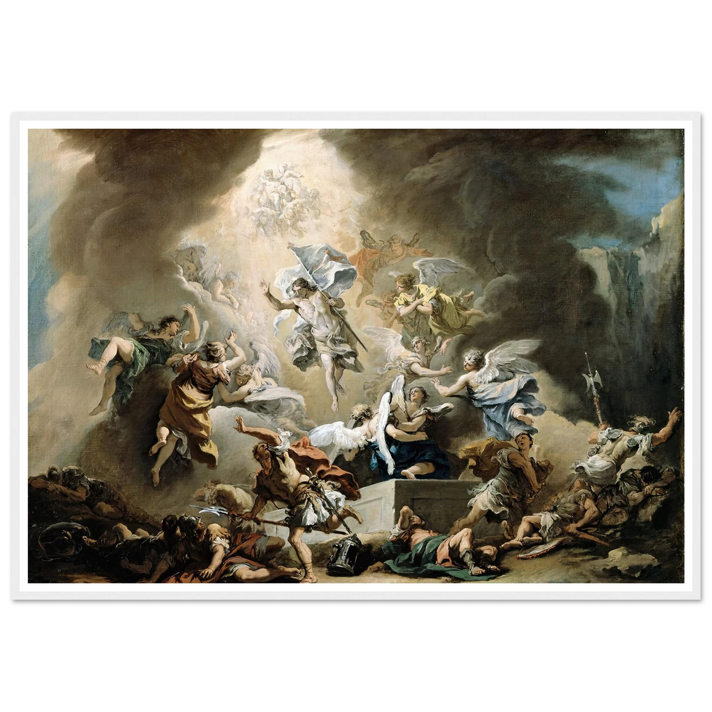 The Resurrection (circa 1715) Art Print | Sebastiano Ricci - Framed Poster - 30x40 cm / 12x16″ - Black frame