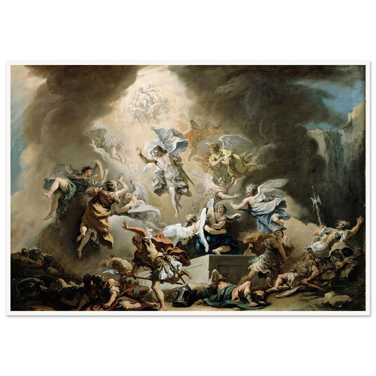 The Resurrection (circa 1715) Art Print | Sebastiano Ricci - Framed Poster - 30x40 cm / 12x16″ - Black frame