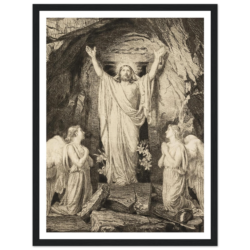 La Résurrection du Christ (1881) Estampe | Carl Bloch – Quipham Collections, image size:990x990