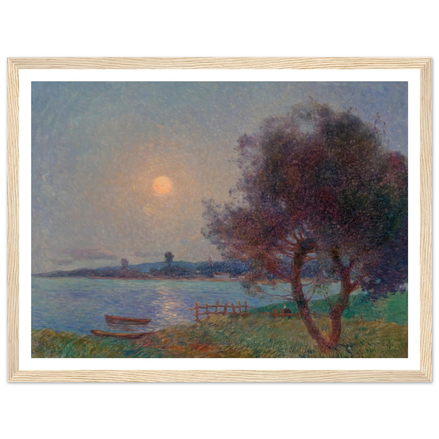 The River in the Moonlight Art Print | Ferdinand du Puigaudeau - Framed Poster - 30x40 cm / 12x16″ - Black frame