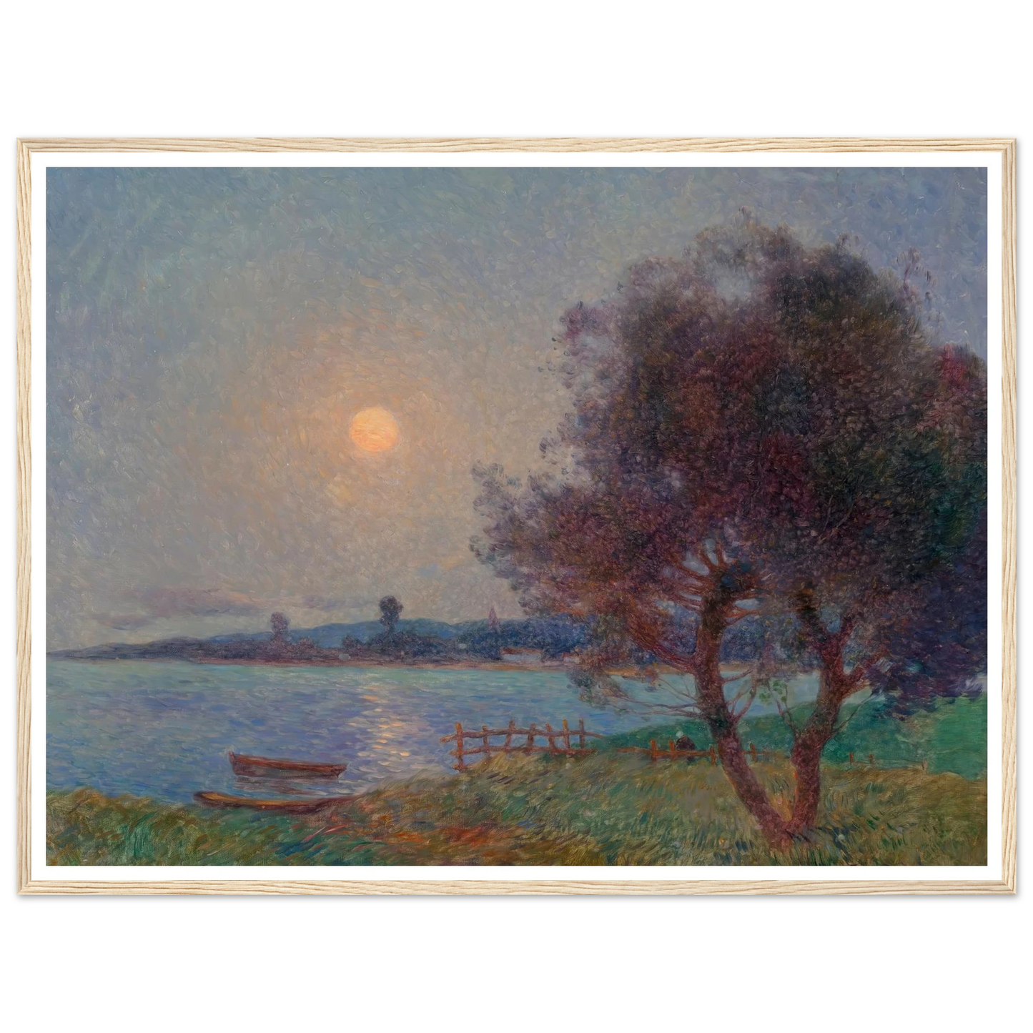 The River in the Moonlight Art Print | Ferdinand du Puigaudeau - Framed Poster - 30x40 cm / 12x16″ - Black frame