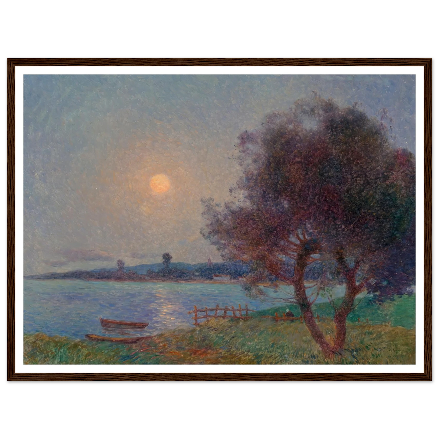 The River in the Moonlight Art Print | Ferdinand du Puigaudeau - Framed Poster - 30x40 cm / 12x16″ - Black frame